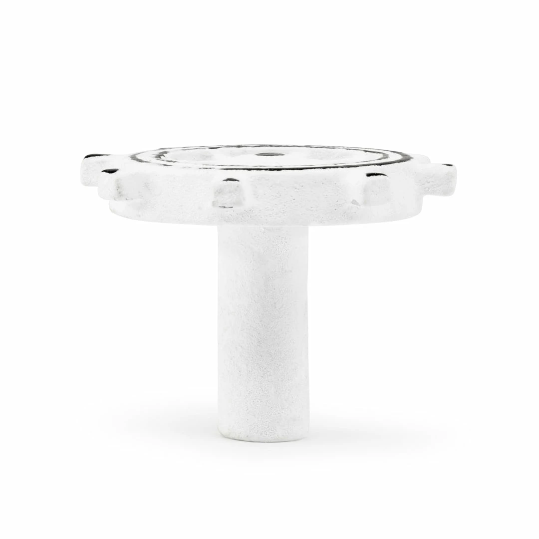 Dritz Cast Iron Ship Helm Knob, White Outlet 4 Dritz Cast Iron Ship Helm Knob, White Outlet