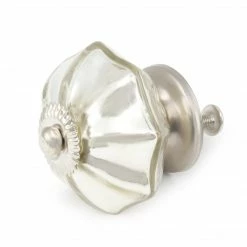 Dritz Mercury Glass Scallop Knob, Silver Outlet 9 Dritz Mercury Glass Scallop Knob, Silver Outlet