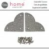 Dritz Textured Quatrefoil Corners, Small, 4pc Campaign Hardware