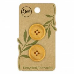 Dritz Buttons & Cover Buttons Recycled Paper Round Button, 23mm, 2 Pc