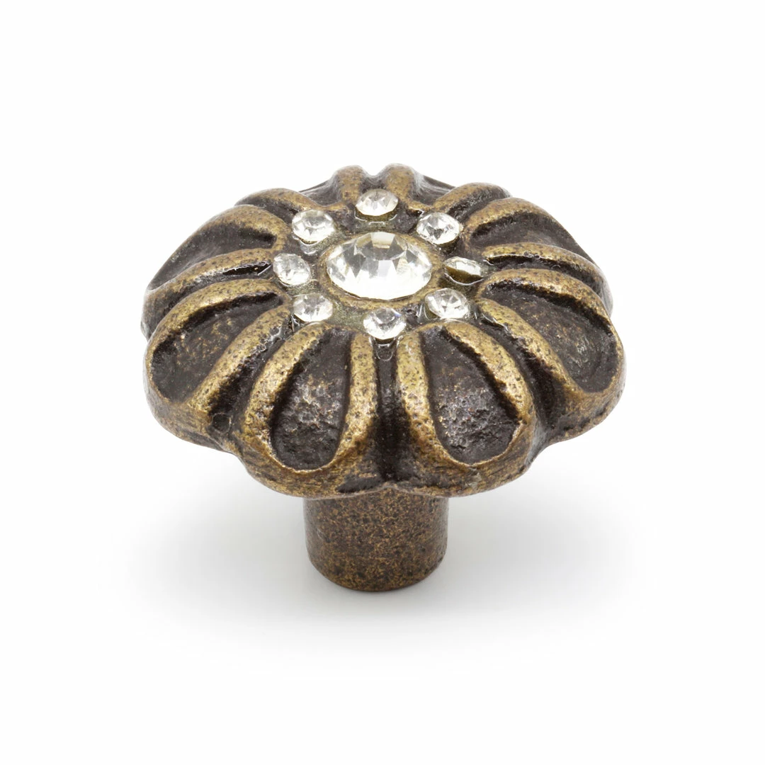 Dritz Outlet Cast Iron Rhinestone Flower Knob, Bronze 5 Dritz Outlet Cast Iron Rhinestone Flower Knob, Bronze