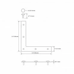 Dritz Smooth Campaign Hardware Corners, Large, 4 Pc
