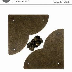 Dritz Smooth Quatrefoil Corners, Large, 4 Pc Campaign Hardware