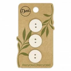 Dritz Buttons & Cover Buttons Recycled Cotton Round Button, 18mm, 3 Pc