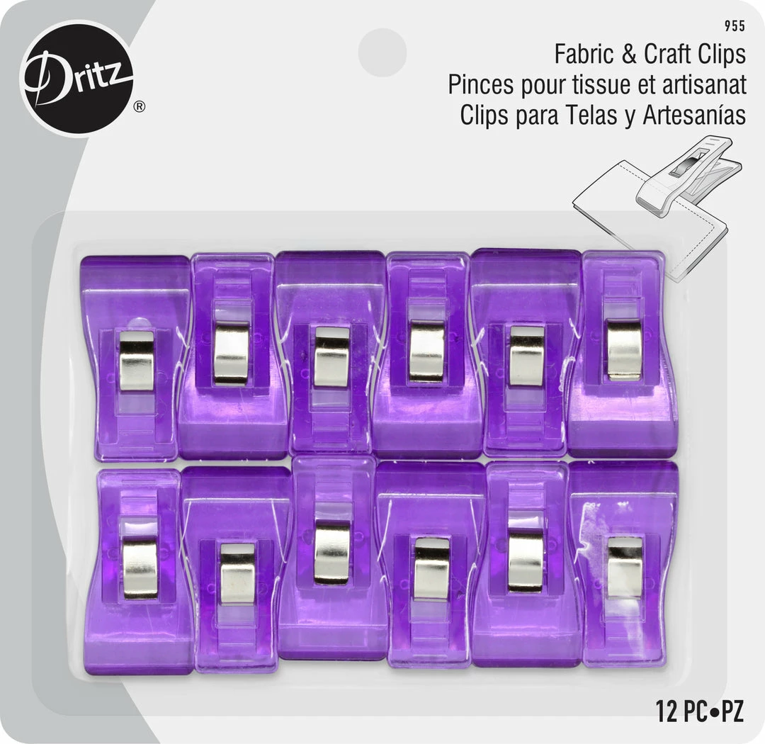 Dritz Fabric & Craft Clips, Purple, 12 Pc 3 Dritz Fabric & Craft Clips, Purple, 12 Pc