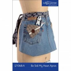 Indygo Junction Be Still My Heart Recycled Denim Jean Apron Pattern, PDF Download