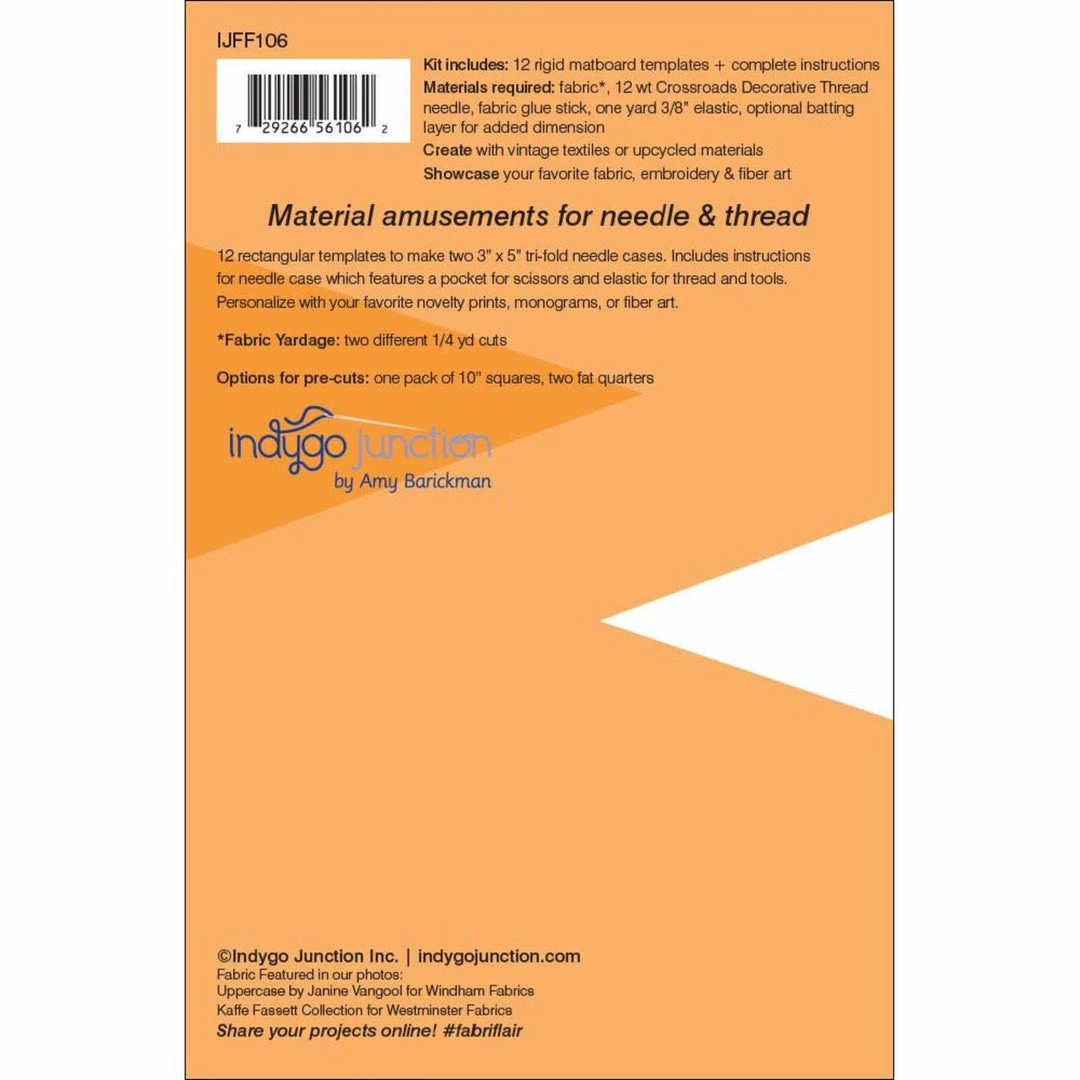 Indygo Junction Navette Needlecase Fabriflair Kit 11 Indygo Junction Navette Needlecase Fabriflair Kit