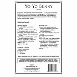 Indygo Junction Yo-Yo Stuffed Bunny Pattern