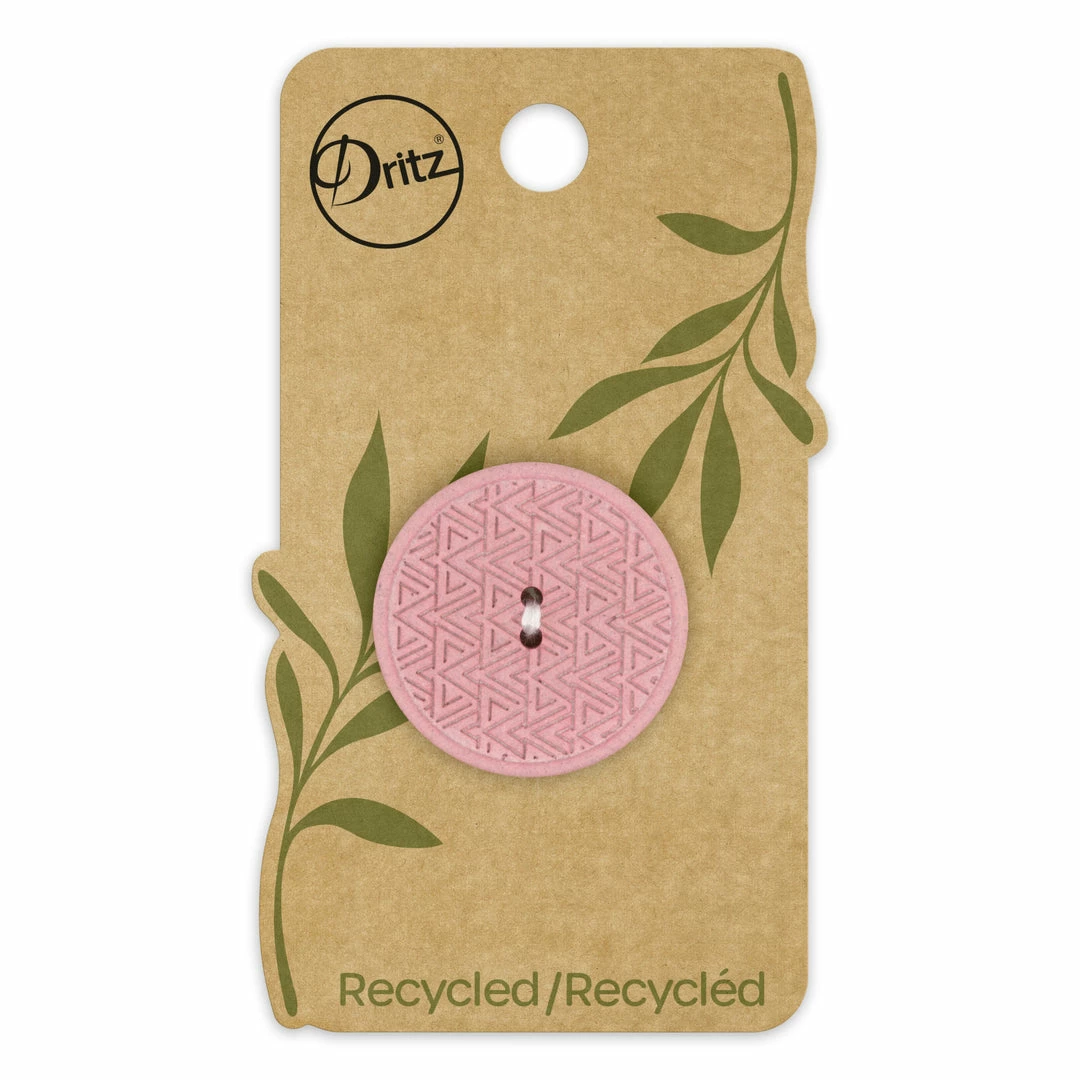 Dritz Recycled Hemp Geometric Round Button, 28mm 21 Dritz Recycled Hemp Geometric Round Button, 28mm