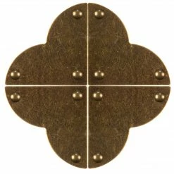 Dritz Smooth Quatrefoil Corners, Large, 4 Pc Campaign Hardware