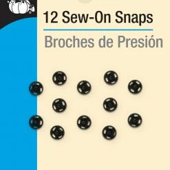 Dritz Sew-On Snaps, 12 Sets, Size 4/0