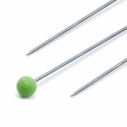 Dritz 1-7/8" Glass Head Decorator Pins, Green & White, 50 Pc