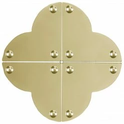 Dritz Smooth Quatrefoil Corners, Large, 4 Pc Campaign Hardware