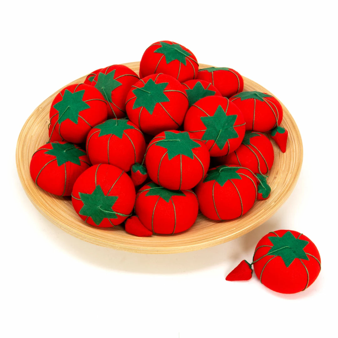 Dritz 2-3/4" Tomato Pin Cushion With Strawberry Emery Pins & Accessories 4 Dritz 2-3/4" Tomato Pin Cushion With Strawberry Emery Pins & Accessories