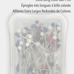 Dritz 1-3/4" Extra-Long Color Ball Pins, Assorted, 250 Pc Pins & Needles