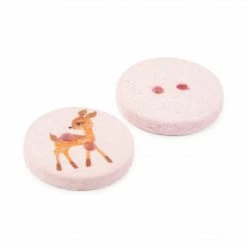 Dritz Recycled Cotton Deer Button, 15mm, 3 Pc Buttons & Cover Buttons