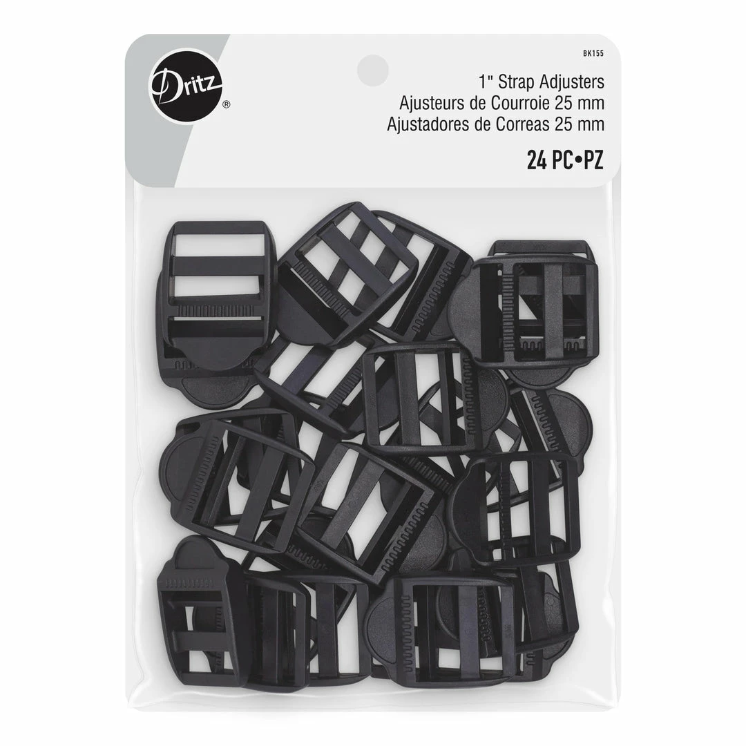 Dritz 1" Strap Adjusters, Black, 24 Pc 3 Dritz 1" Strap Adjusters, Black, 24 Pc