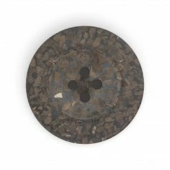 Dritz Buttons & Cover Buttons Recycled Coconut Round Button, 28mm, Brown