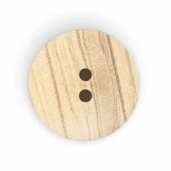 Dritz Sustainable Wood Round Button, 20mm, Beige, 3 Pc Buttons & Cover Buttons