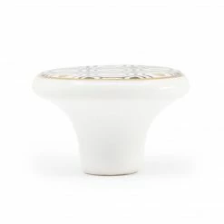 Dritz Outlet Ceramic Metallic Foil Geometric Knob, Multicolor