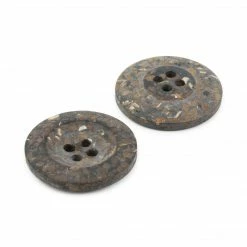 Dritz Recycled Coconut Round Button, Brown, 2 Pc