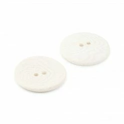 Dritz Buttons & Cover Buttons Recycled Corozo Round Button, 23mm, Light Gray, 2 Pc