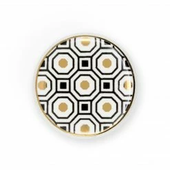 Dritz Outlet Ceramic Metallic Foil Geometric Knob, Multicolor