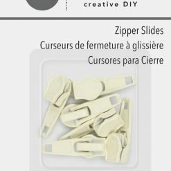 Dritz Zipper Slides, Cream, 6 Pc