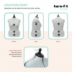 Dritz Twin-Fit Adjustable Dress Form Dress Forms
