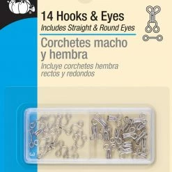 Dritz Hooks & Eyes, 14 Pc, Nickel 37 Dritz Hooks & Eyes, 14 Pc, Nickel