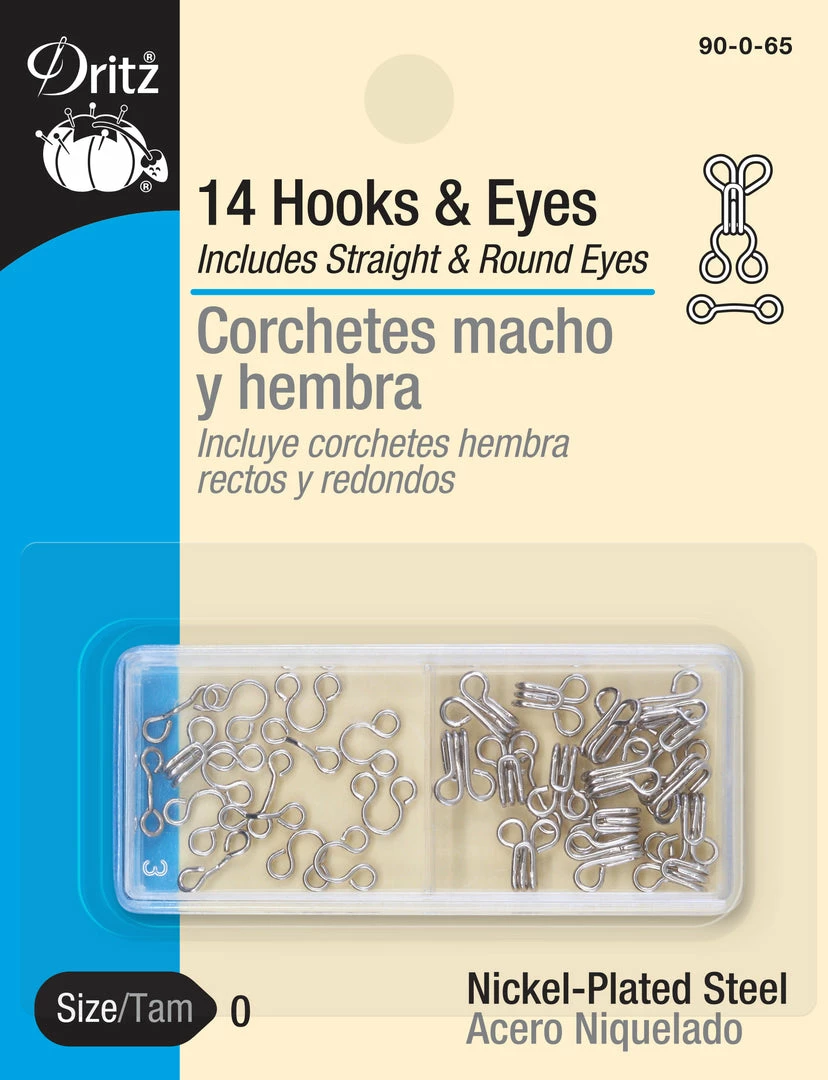 Dritz Hooks & Eyes, 14 Pc, Nickel 18 Dritz Hooks & Eyes, 14 Pc, Nickel