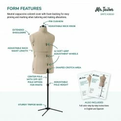 Dritz Dress Forms Mr. Tailor Adjustable Male Form