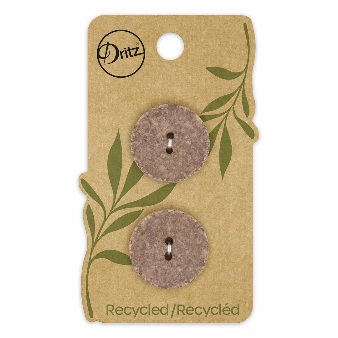 Dritz Recycled Cotton Round Button, 23mm, 2 Pc 3 Dritz Recycled Cotton Round Button, 23mm, 2 Pc