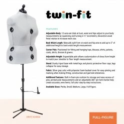 Dritz Twin-Fit Adjustable Dress Form Dress Forms