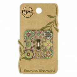 Dritz Sustainable Coconut Square Button, 35mm, Multicolor Print Buttons & Cover Buttons