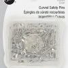 Dritz 1-1/16" Curved Safety Pins, Nickel, 50 Pc Pins & Accessories