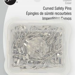 Dritz 1-1/16" Curved Safety Pins, Nickel, 50 Pc Pins & Accessories