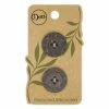 Dritz Recycled Coconut Round Button, Brown, 2 Pc