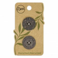 Dritz Recycled Coconut Round Button, Brown, 2 Pc