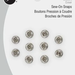 Dritz Sew-On Snaps, 10 Sets, Size 2/0
