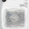 Dritz Pins & Accessories 1-3/4" T-Pins, Nickel, 40 Pc