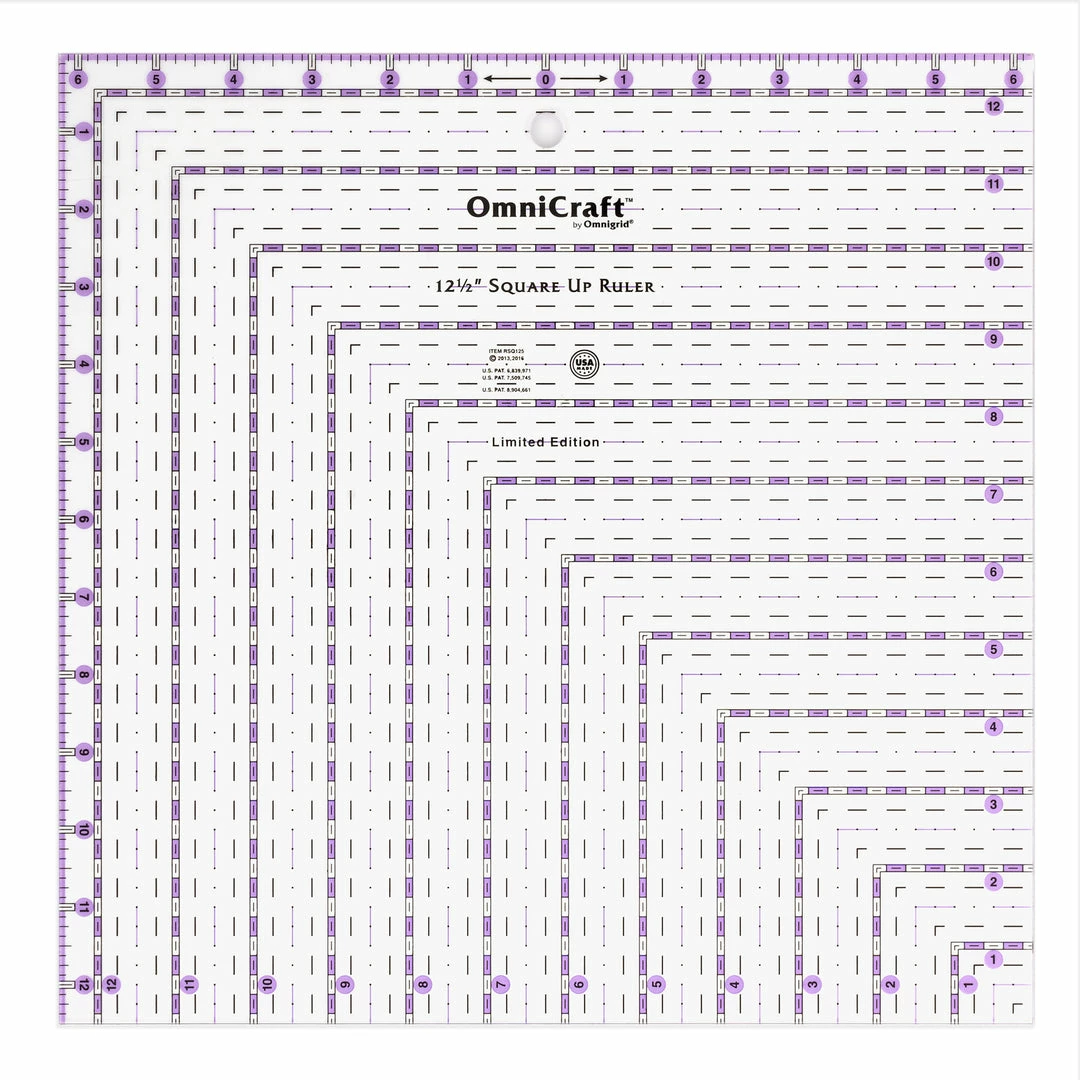 Omnigrid Quilting Rulers Square Up Ruler, 12-1/2" 3 Omnigrid Quilting Rulers Square Up Ruler, 12-1/2"