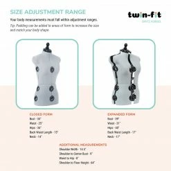 Dritz Twin-Fit Adjustable Dress Form Dress Forms