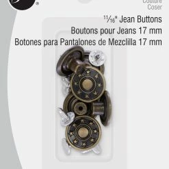 Dritz Jean Buttons, 6 Pc Buttons & Cover Buttons