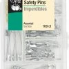 Dritz Pins & Accessories Safety Pins & Storage Box, Assorted Sizes, 100 Pc