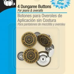 Dritz Buttons & Cover Buttons 5/8" Dungaree Buttons, 4 Pc 31 Dritz Buttons & Cover Buttons 5/8