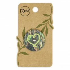 Dritz Buttons & Cover Buttons Sustainable Coconut Round Heart Button, 30mm