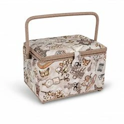 Dritz Rectangular Sewing Basket With Zippered Case, Large Sewing Baskets & Storage