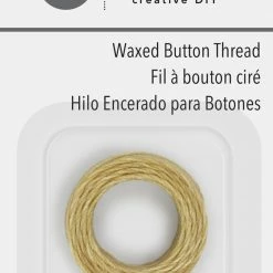 Dritz Tools & Accessories Waxed Button Thread, Natural, 20 Yd