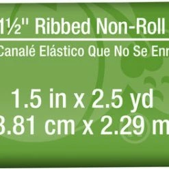 Dritz 1-1/2" Ribbed Non-Roll Elastic, White